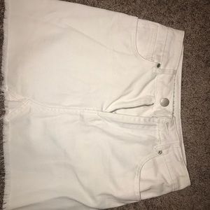 White jean skirt